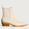 Damen HOFF COWBOY-STIEFELETTE RODEO OFF WHITE